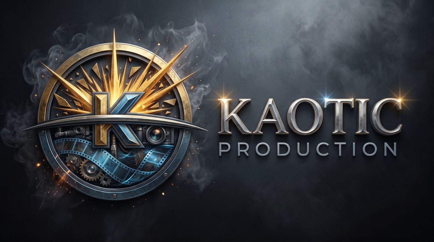 Kaotic Production emblem: a steel K in front of a golden starburst, and the words Kaotic Production