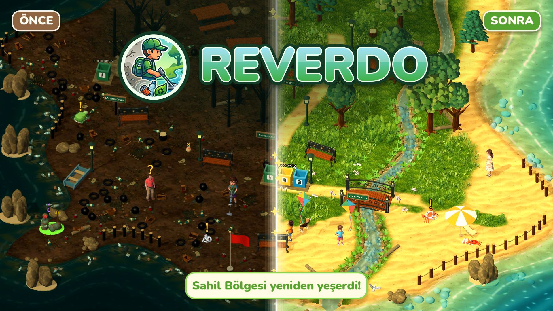 Reverdo fragman kapağı: sahilin temizlikten önceki ve sonraki hâli